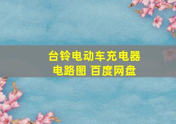 台铃电动车充电器电路图 百度网盘